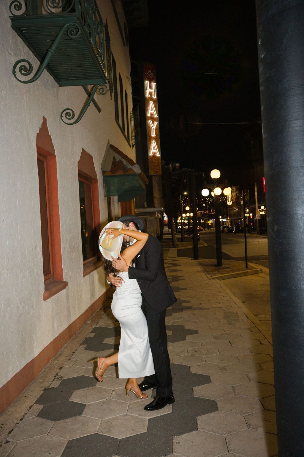 Neon sign dip kiss hotel haya ybor city tampa